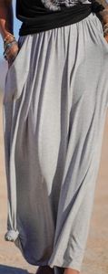 Three Bird Nest Pocketed Skirt, Heather Gray